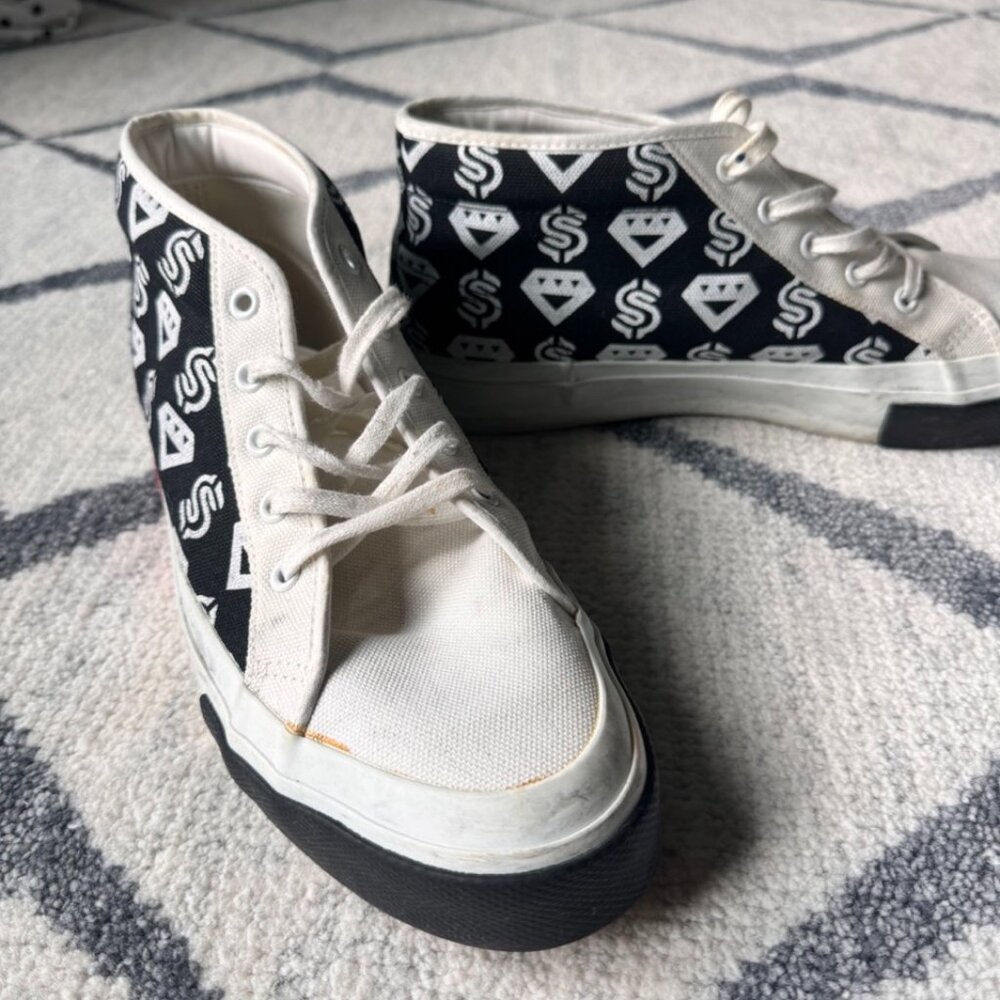 Billionaire Boys Club diamonds and dollars boat shoes - SIZE 9 MENS